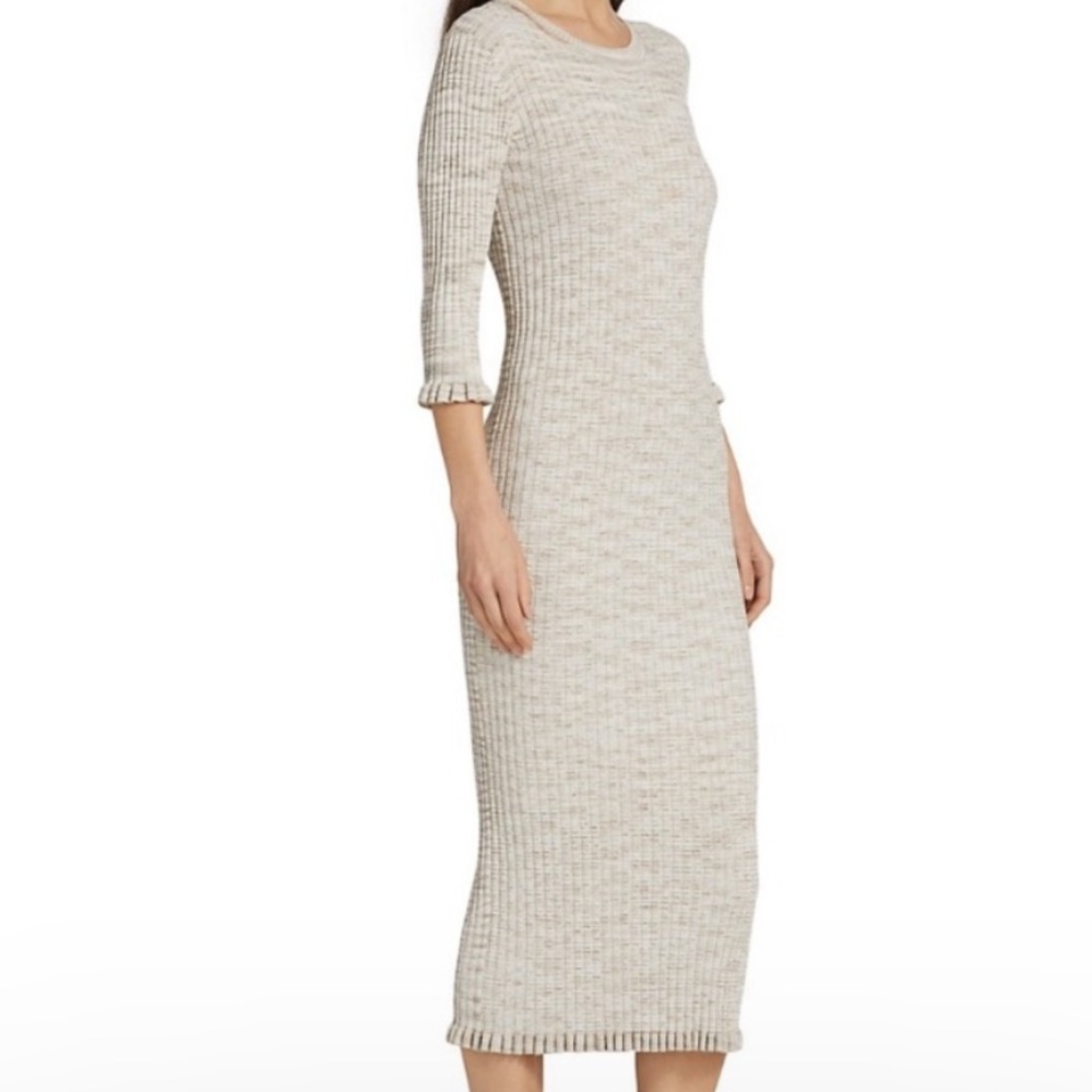 VERONICA BEARD Richie Rib Three Quarter Sleeve Dress, SIZE LARGE NEW.  0554 - Picture 2 of 7